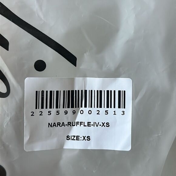 Amelie Teje Nara Ruffle Dress in CREAM color‎ size XS NWT in packaging - Picture 5 of 7